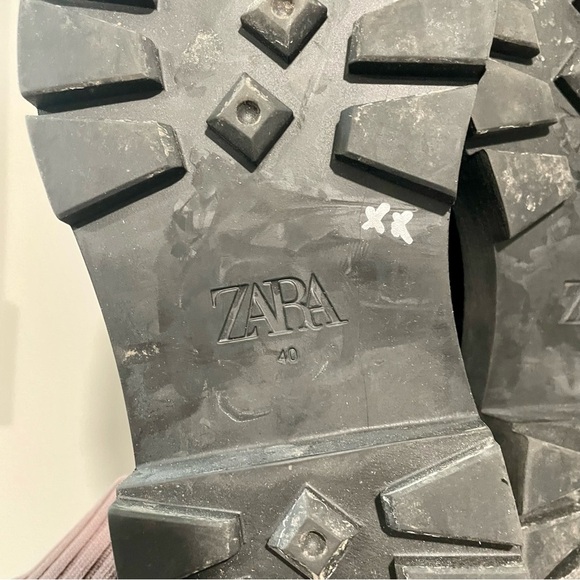 Zara Over the Knee Tall Lug Sole Boots Black Size 40 (US 9) - Picture 14 of 14